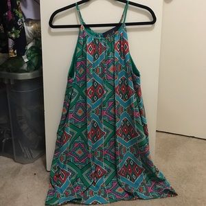 High Neck Shift Dress