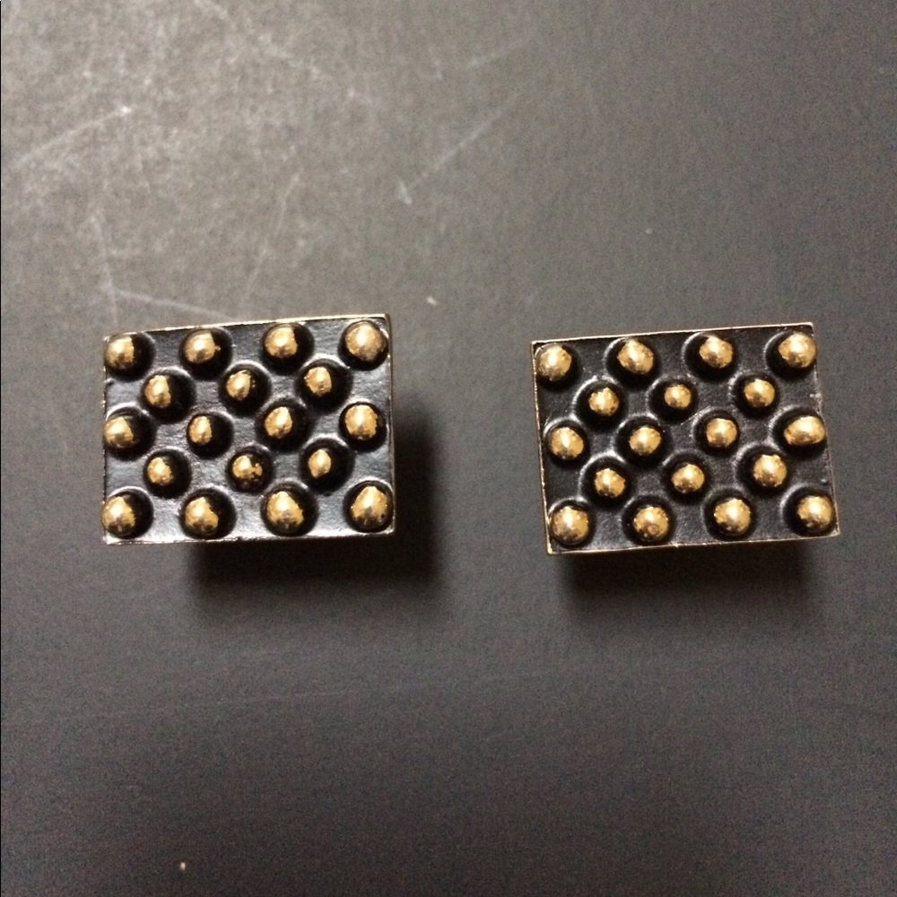 Vintage PAT black and gold tone tone cufflinks