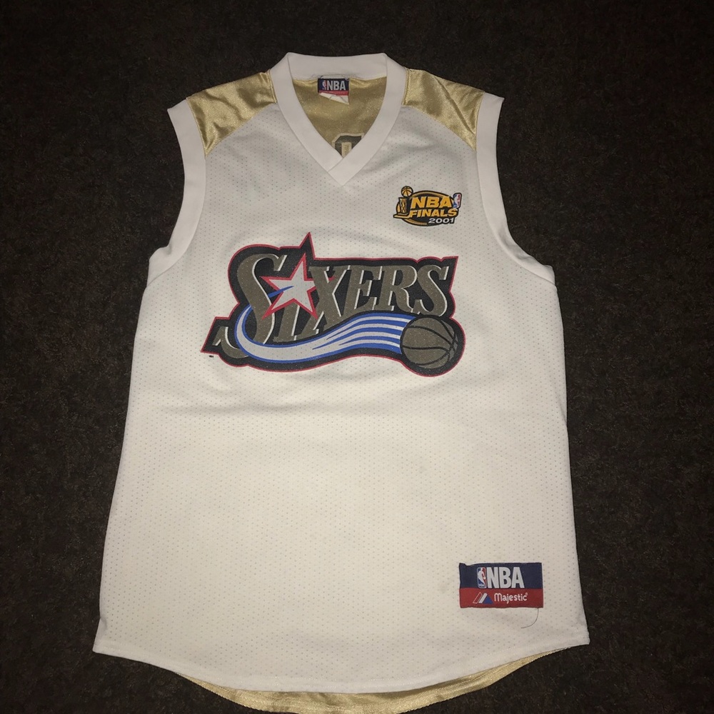 NBA Majestic 2001 NBA Champs Allen Iverson Jersey