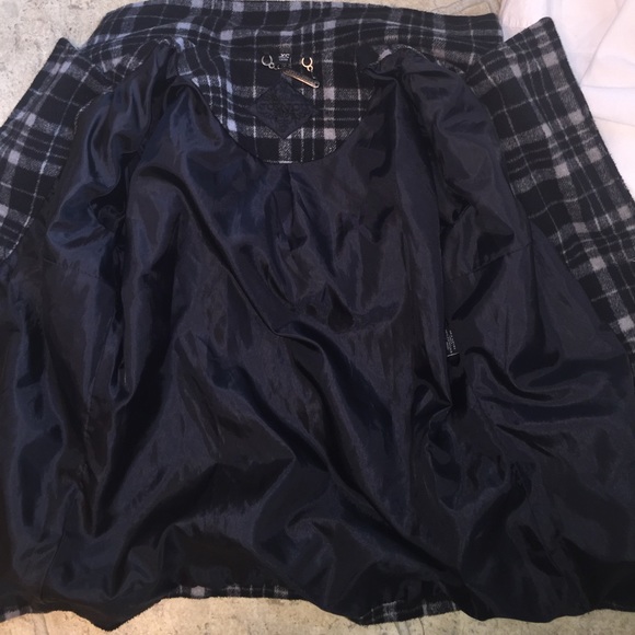 Jou Jou Plaid Hooded Double Breasted Wool Blend - Picture 6 of 6