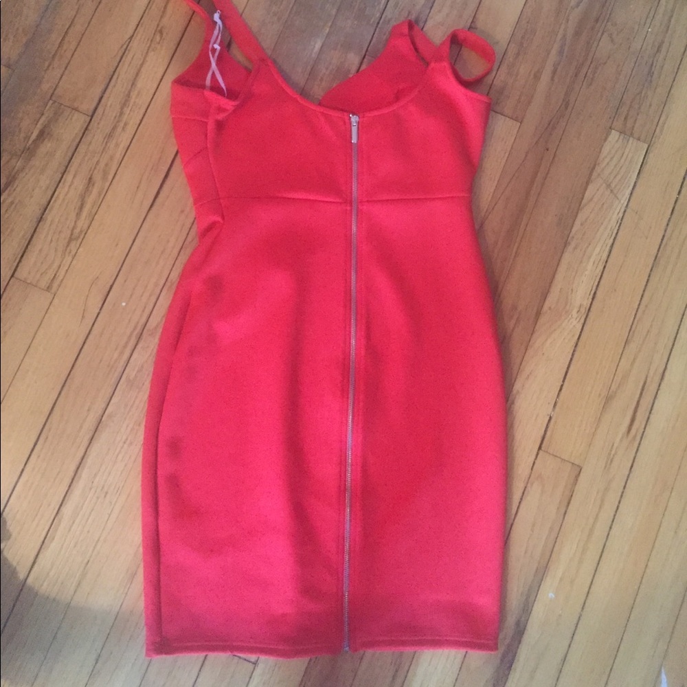 Tangerine zipper back dress