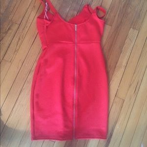 Tangerine zipper back dress