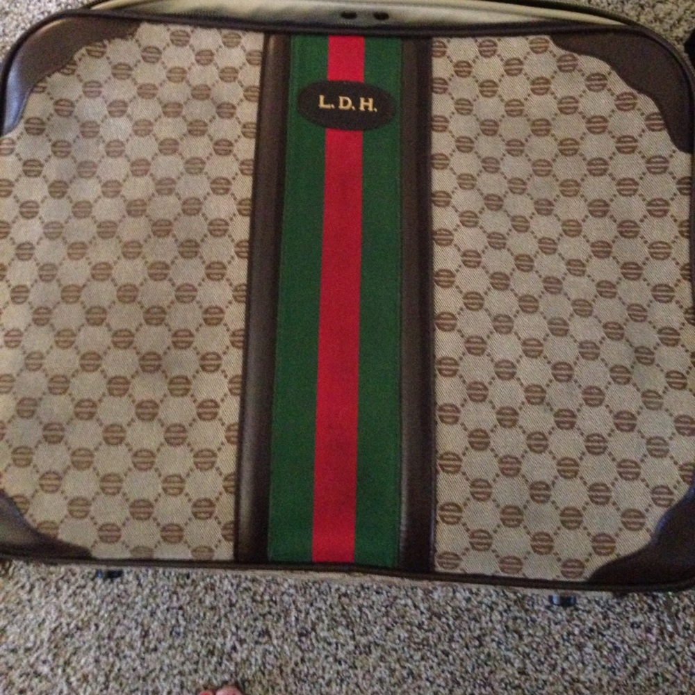 Vintage lark suitcase