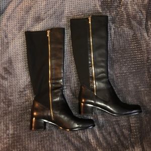 Tahari knee high black boots