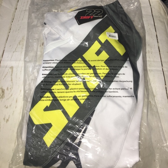 🆕 SHIFT Reed Replica Pant White / Yellow - Picture 3 of 5