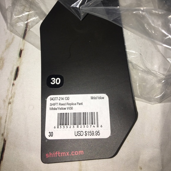 🆕 SHIFT Reed Replica Pant White / Yellow - Picture 5 of 5