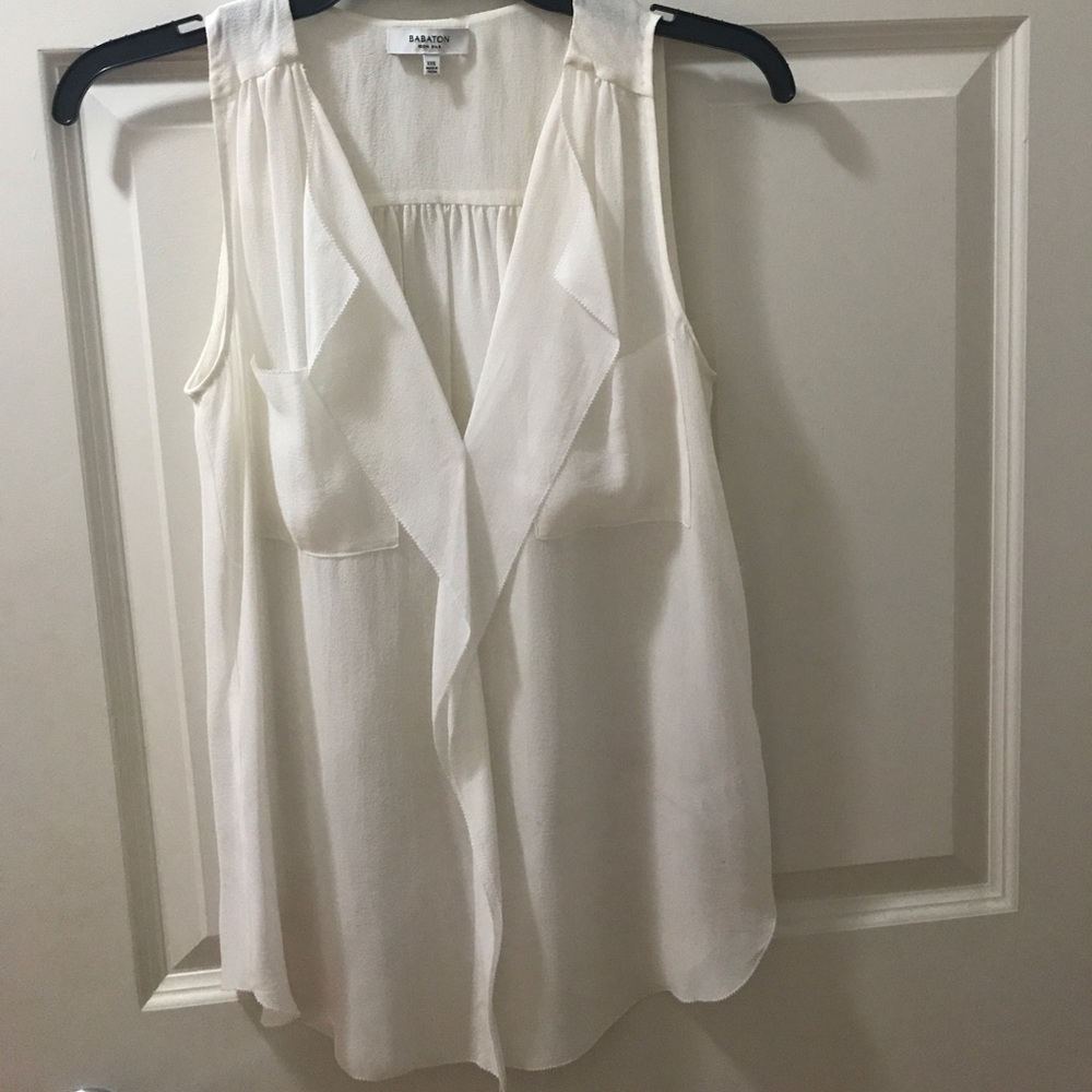 ⚡️WORN ONCE! 100% silk sheer top from Babaton