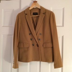Madewell cashmere double breasted blazer camel, 2