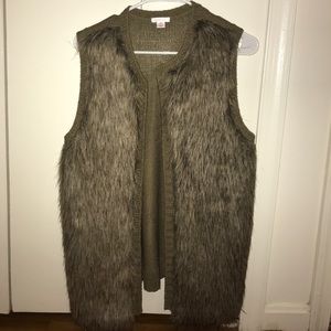 Faux fur vest