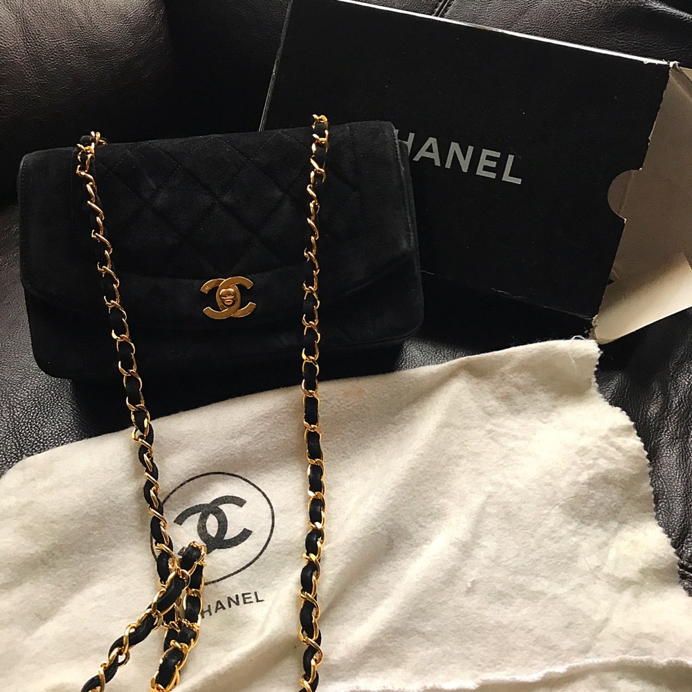 Coco Chanel (quilted vintage) velvet purse