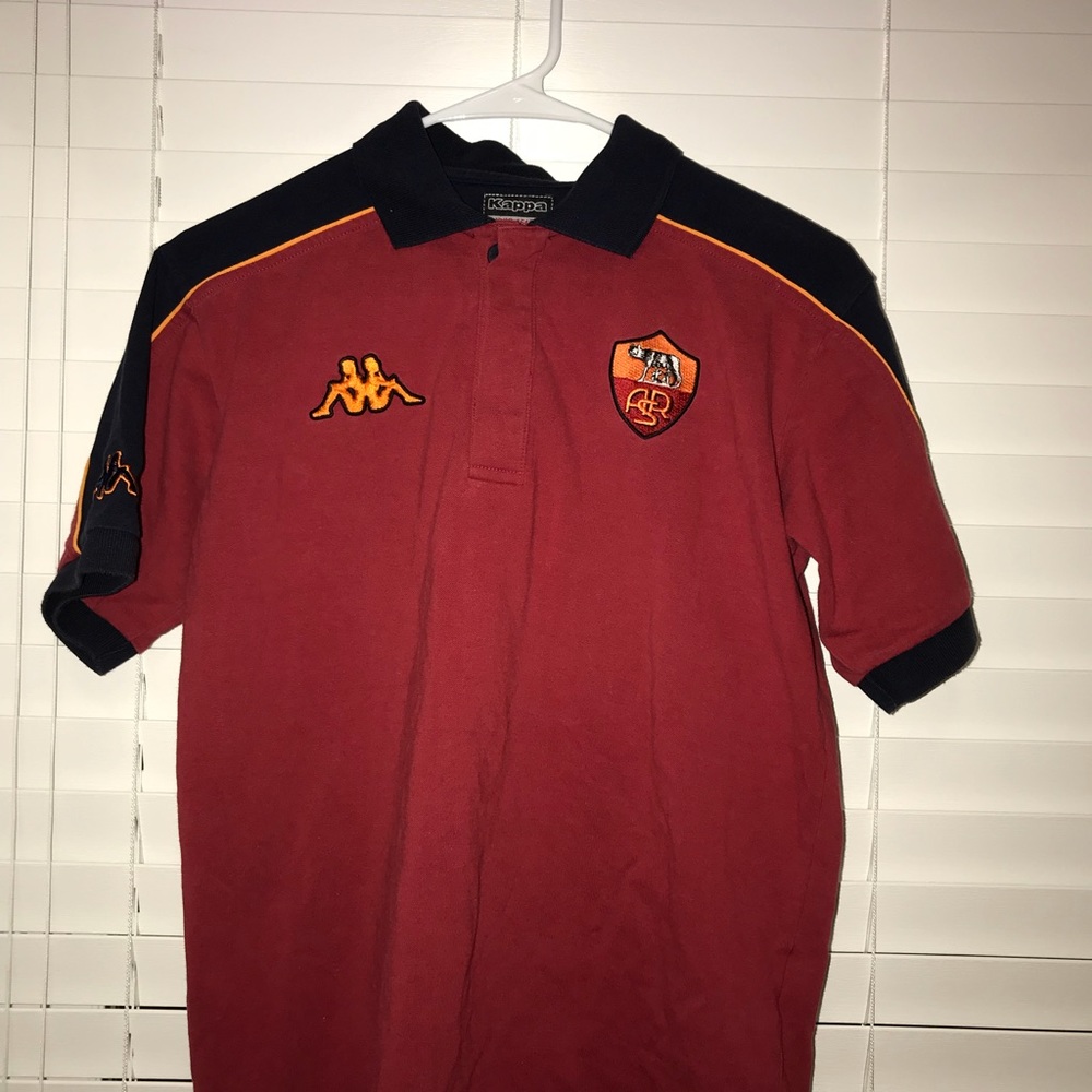 Vintage Kappa AS Roma Soccer Polo Shirt