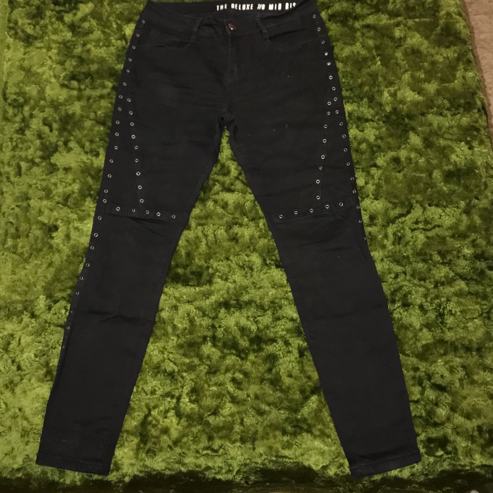 Black Studded Skinny Jeans