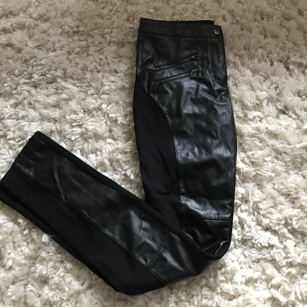 BCBG Maxazria Faux Leather Leggings