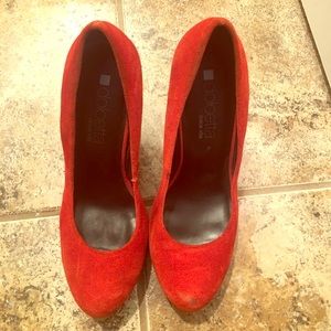 Red wedge dolcetta by dolce vita size 7