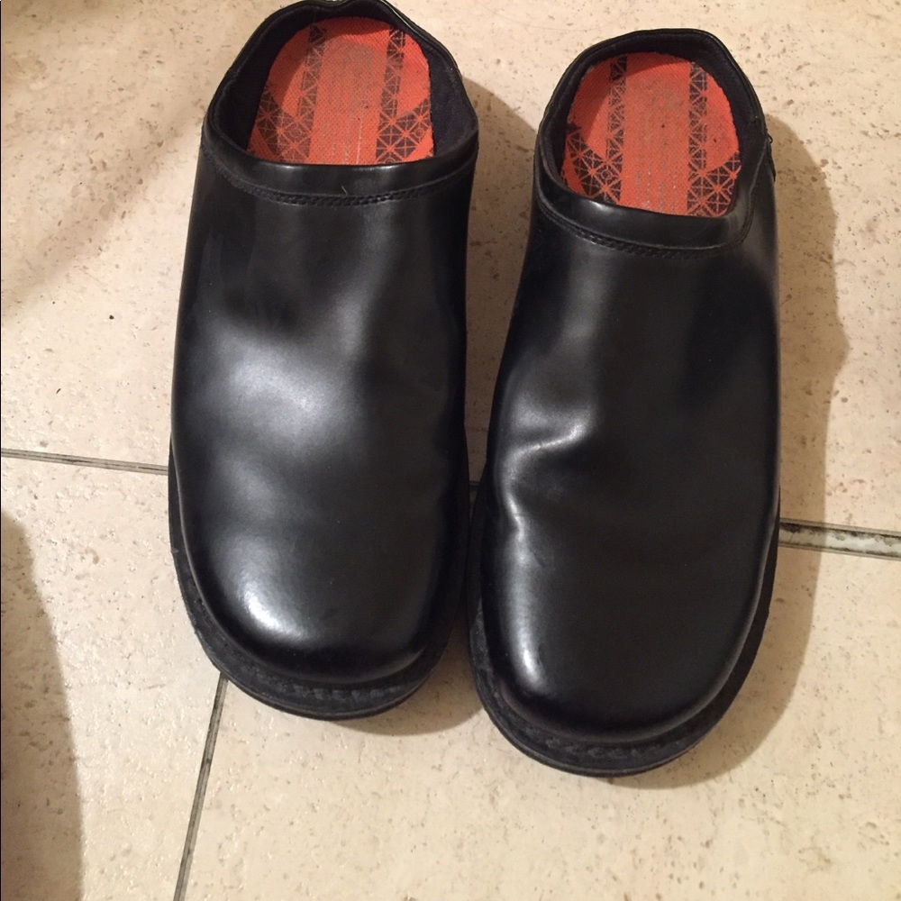Black Leather Slip On Shoes