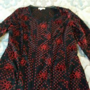 Red & black pretty top