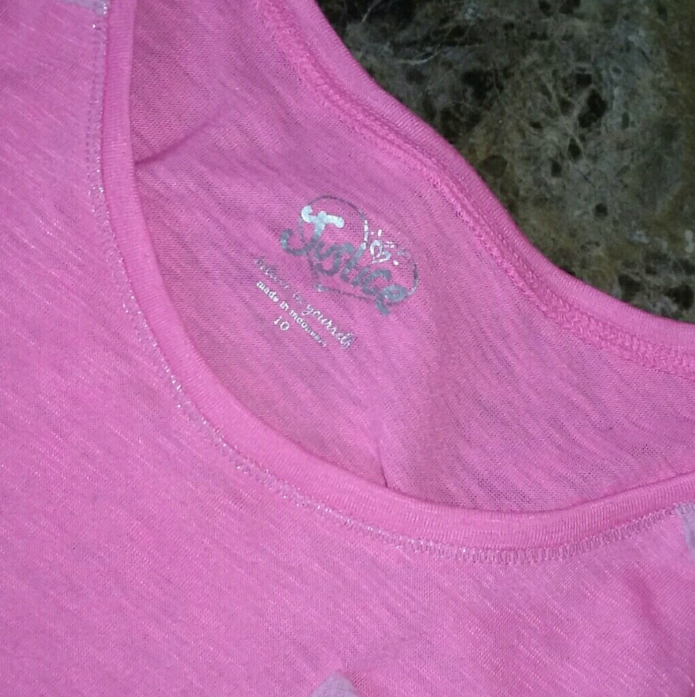 Justice Hot Pink Shirt