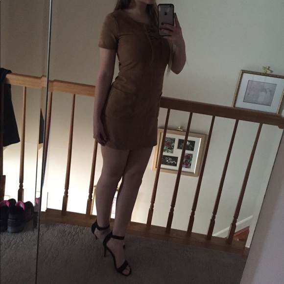 ❌SOLD❌ LIKE NEW Hollister mini suede dress - Picture 5 of 5