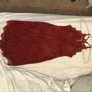 free people lace mini dress