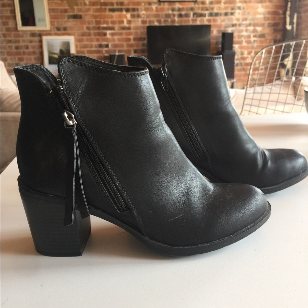 ANA black booties Size 7