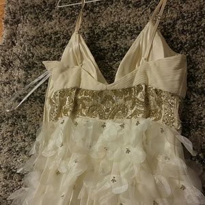 Short off white beaded dress