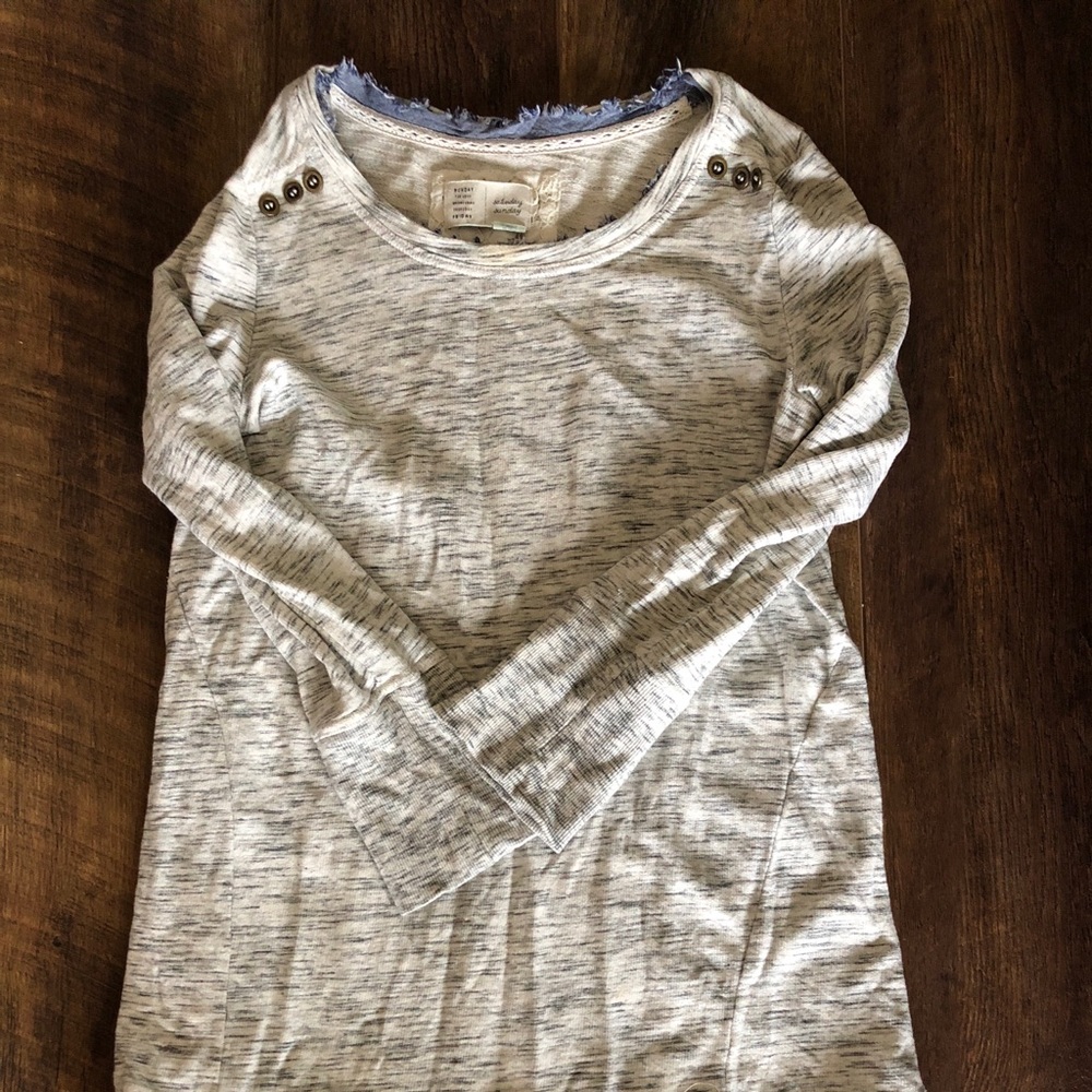 Anthropologie ruffle long sleeve tunic