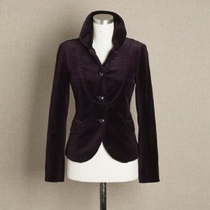 J.Crew Velvet Bella Jacket in BLACK, size 4, 2007
