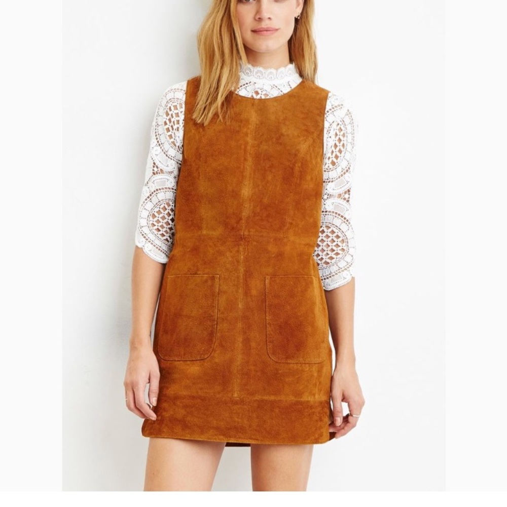 Genuine suede dress