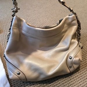 Coach Pearlized Cream Shoulder Bag