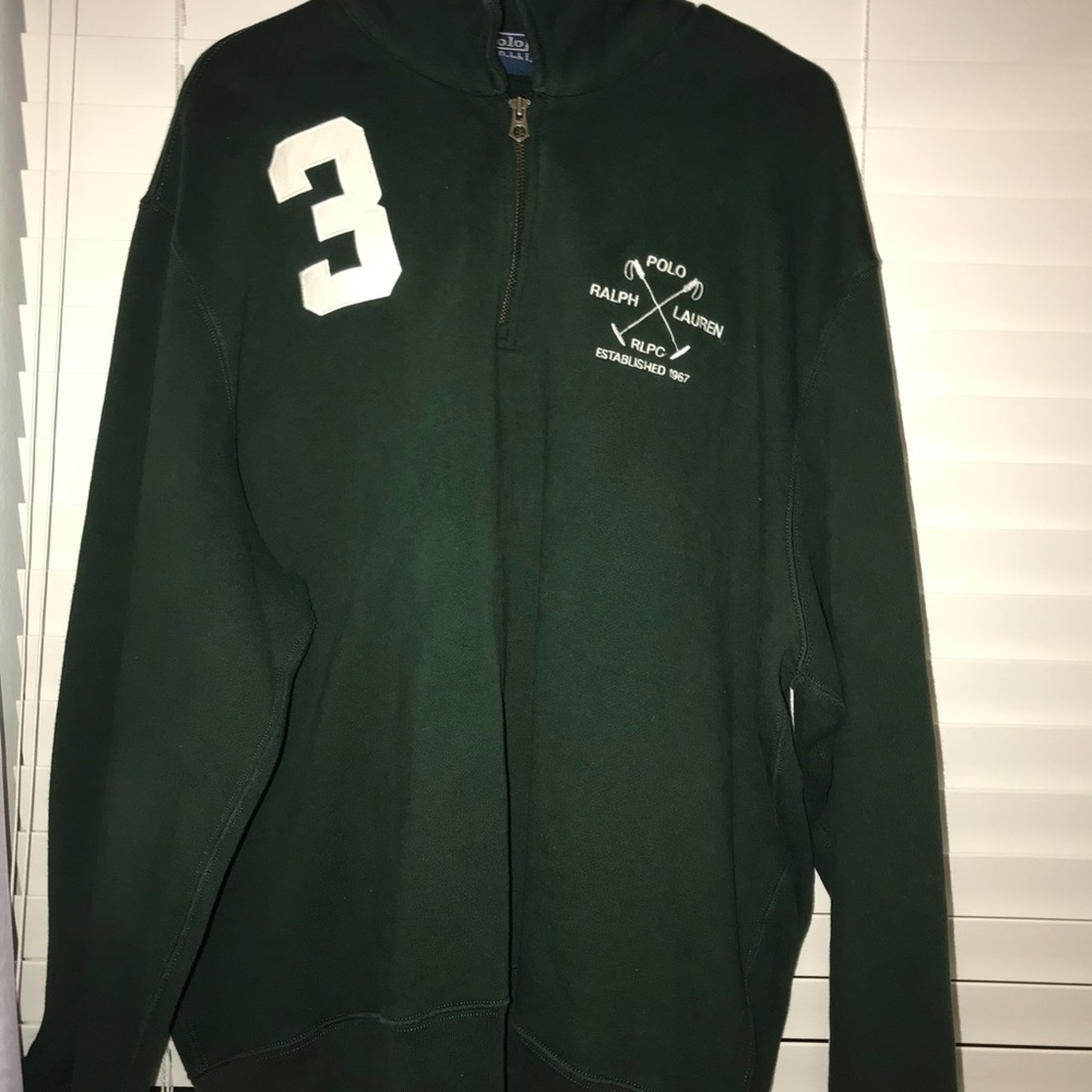 Vintage Green Ralph Lauren 1/4 Zip Jacket #3
