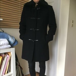 Banana Republic Wool Coat with Sherling Size S