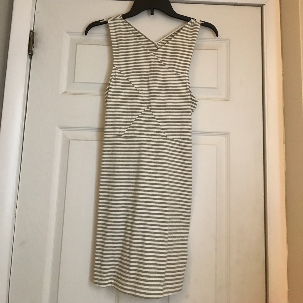 White and gray dress