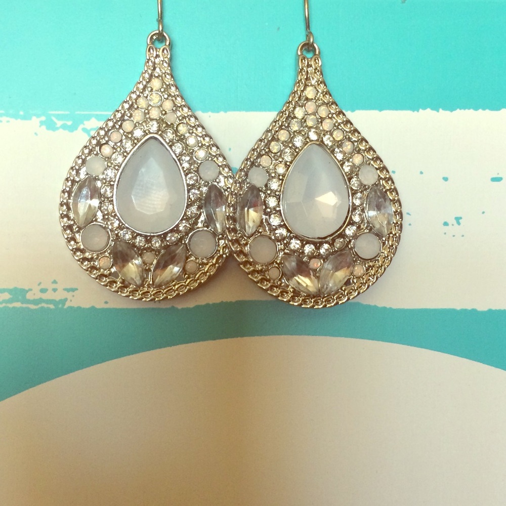Silver earrings with gemstones 💝