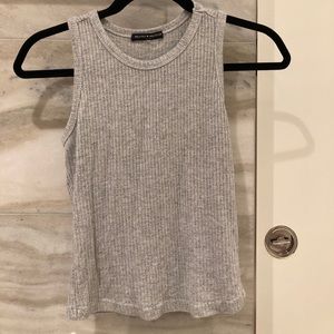 Brandy grey ribbed tank