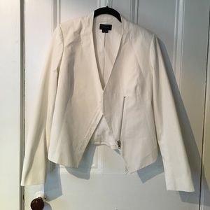 White theory moto cut blazer