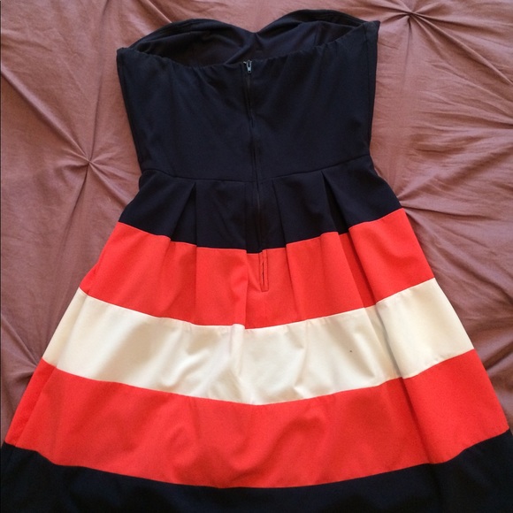 B. DARLIN Navy Strapless Cocktail Dress | 3/4 - Picture 3 of 3