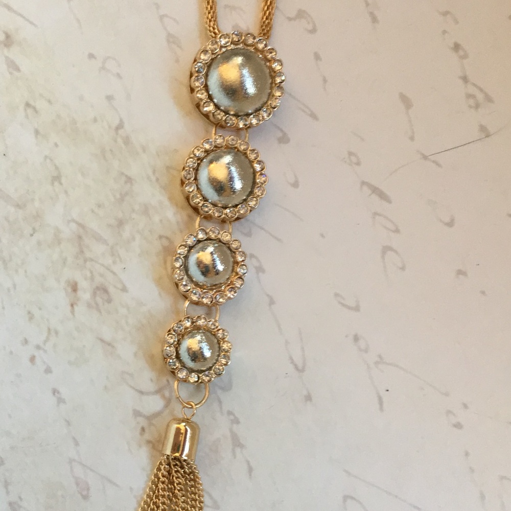 PUNCH – Gold Pendant and Tassel Long Necklace