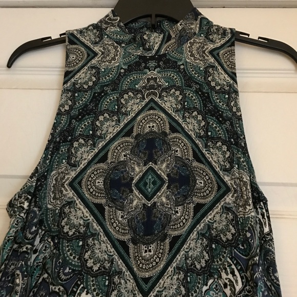 Blue paisley shift dress - Picture 2 of 4