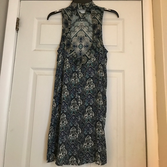 Blue paisley shift dress - Picture 3 of 4