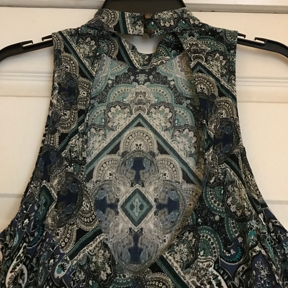 Blue paisley shift dress - Picture 4 of 4