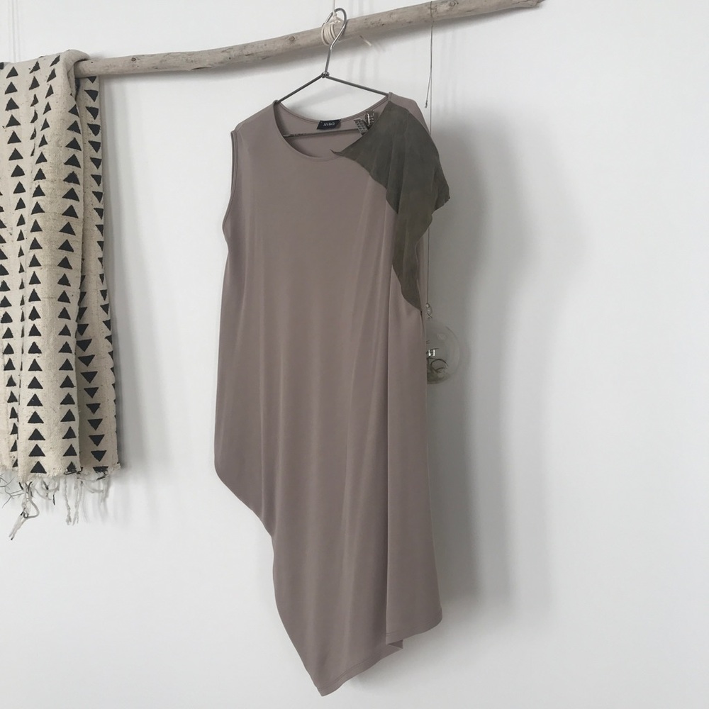 Max & Co mini dress in a beige / grey / taupe XS