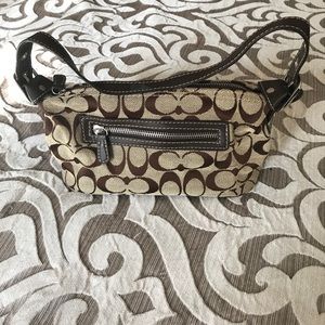 Small Coach bag. Great condition. Brown & silver