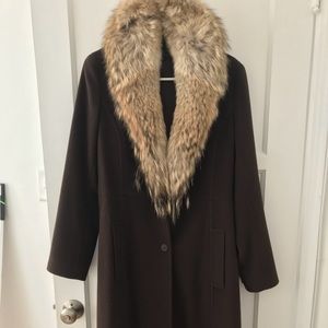 Theory Wool Fur Coat