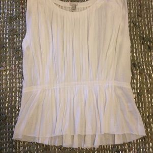 J. Crew pleated white tank