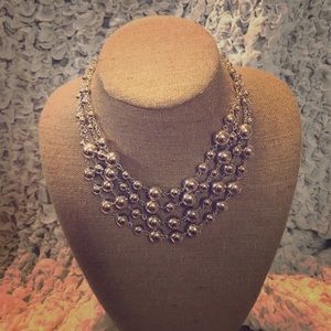 Silver bauble necklace