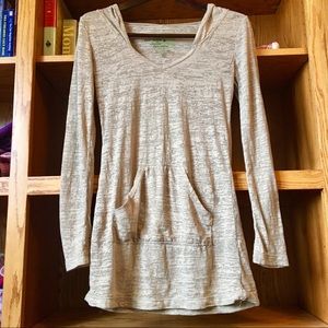 Yoga long sleeve hooded top