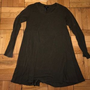 Dark green swing dress