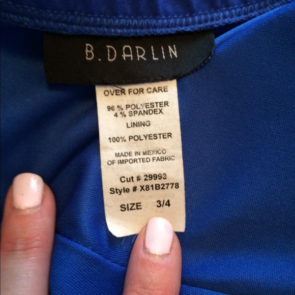 B. DARLIN Blue Strapless Cocktail Dress | 3/4 - Picture 5 of 6