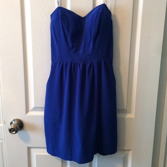 B. DARLIN Blue Strapless Cocktail Dress | 3/4 - Picture 3 of 6