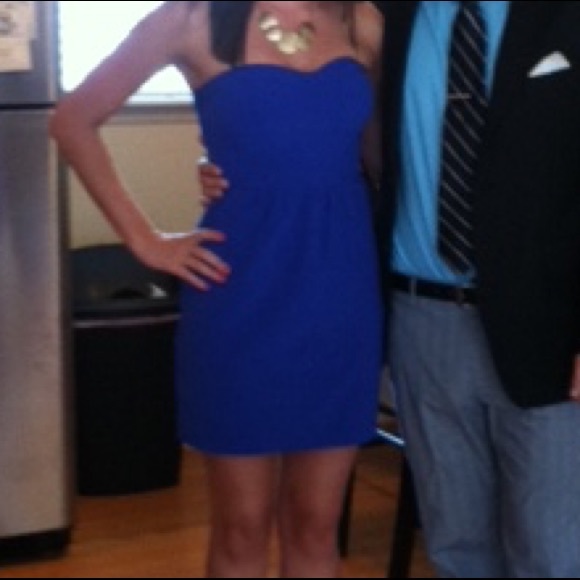 B. DARLIN Blue Strapless Cocktail Dress | 3/4 - Picture 6 of 6